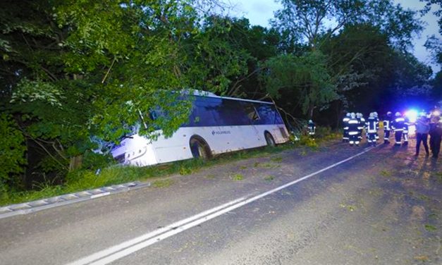 Zsámbék és Páty között árokba sodródott a menetrendszerinti busz, 11 utas megsérült
