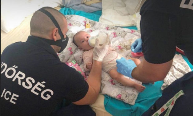 Őrjöngő drogos apától mentették meg a kisbabát a rendőrök