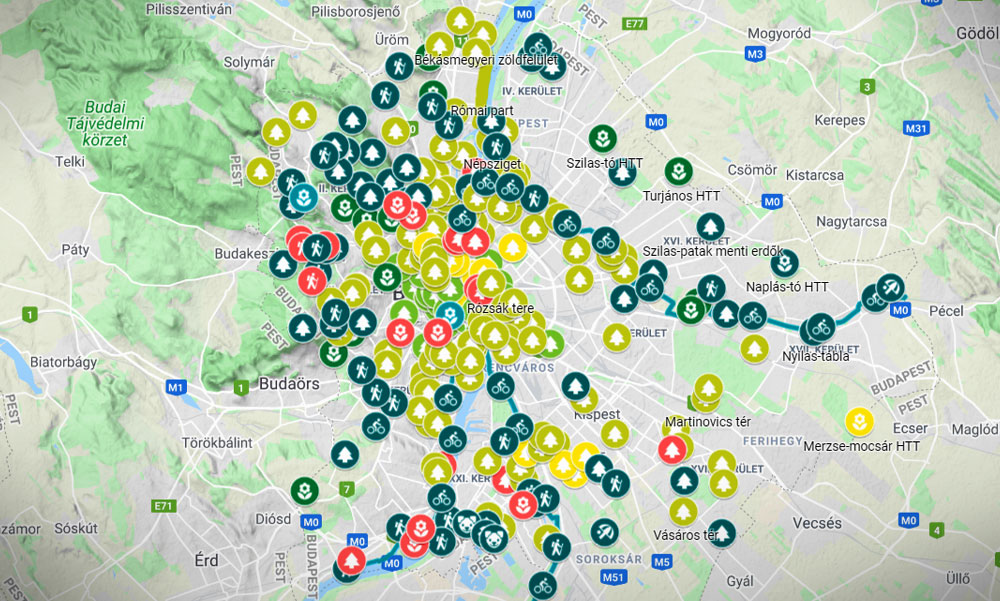 Térképen mutatjuk, hová érdemes most menned a kijárási korlátozás idején Budapesten és környékén
