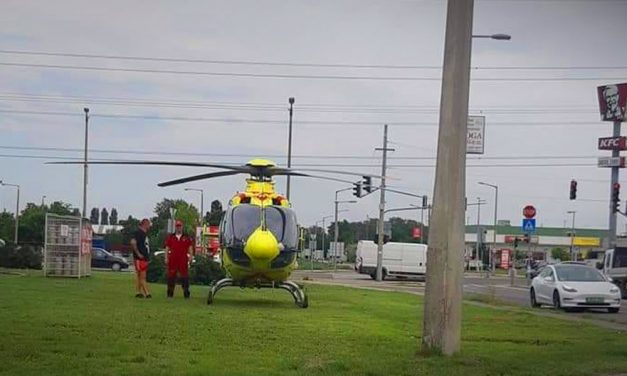 Elgázoltak egy gyalogost Dunaharasztiban, mentőhelikopter érkezett a helyszínre