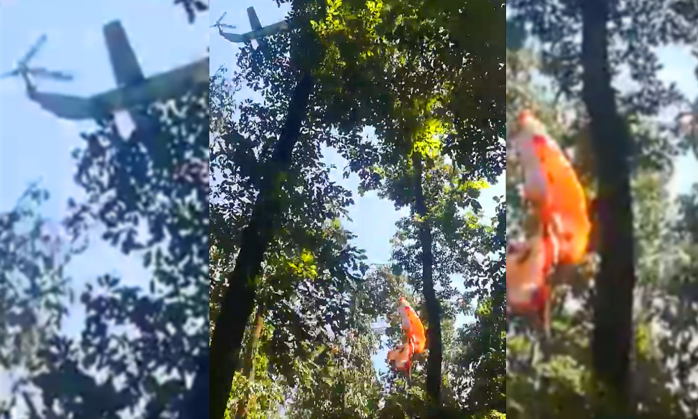 Újabb videó arról, hogy a honvédségi helikopter miért törte ketté azt a fát, amiről egy siklóernyőst akartak lehozni