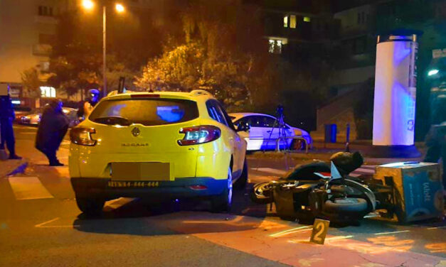 Fejjel csapódott a taxinak a motoros ételfutár, a férfi nem élte túl az ütközést