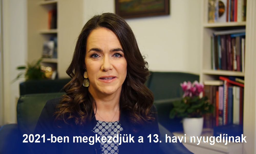 Novák Katalin: „Garantáltan visszaépítjük a 13. havi nyugdíjat”