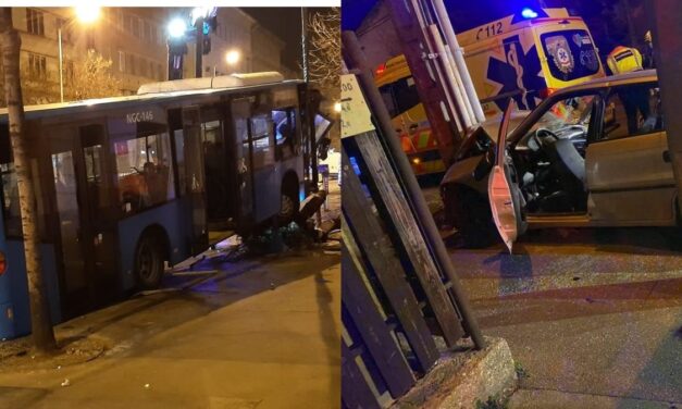 Durva balesetek a fővárosban: A 8. kerületben busz döntött ki egy fát, a 18. kerületnem villanyoszlopnak csapódott egy Opel – Fotók a helyszínről