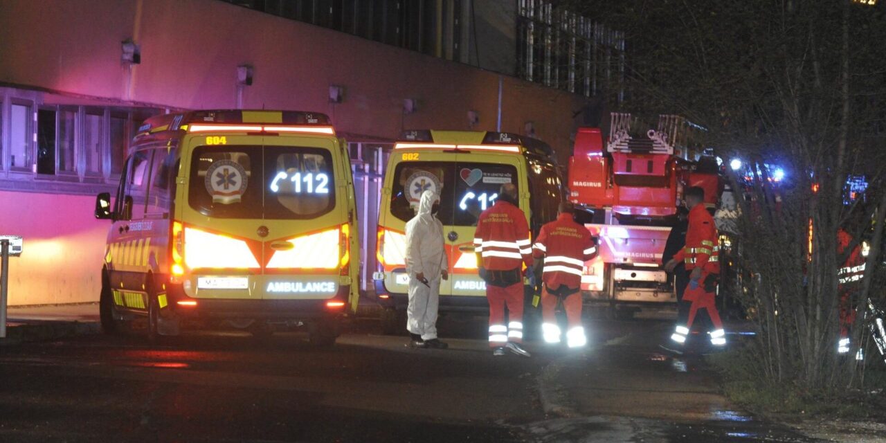 Életveszélyesen megsérült egy 73 éves beteg a Margit kórházban történt tűzesetben, egy rendőr füstmérgezést kapott