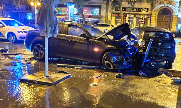 Piás volt a BMW sofőrje, aki egy másik BMW-be csapódott a Nagykörúton
