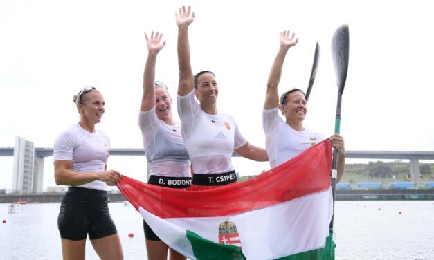 Már 6 aranyérmet nyertek a magyar sportolók a tokiói olimpián, a női kajak 4-es történelmi bravúrt hajtott végre