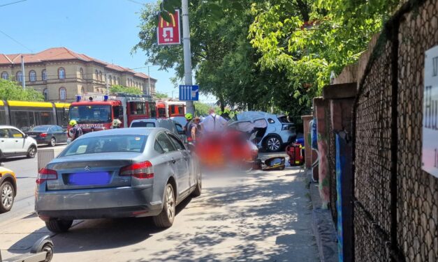 Hosszú ideig küzdöttek a Suzukit vezető férfi életéért a rendőrők a Hungária körúton