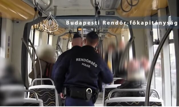 Az 1-es villamoson razziáztak a rendőrök: két körözött férfit el is fogtak – videó