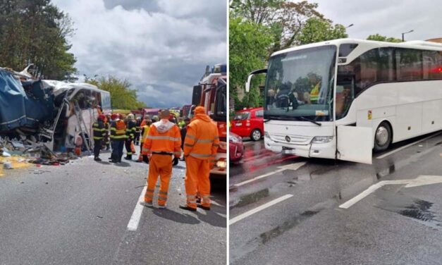 Ugyanannak a ceglédi cégnek a buszai baleseteztek Szlovákiában és a Széll Kálmán téren is