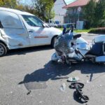 Újabb baleset Törökbálint legveszélyesebb kereszteződésében, ezúttal egy motoros rendőr és egy Skoda ütközött – helyszíni fotók