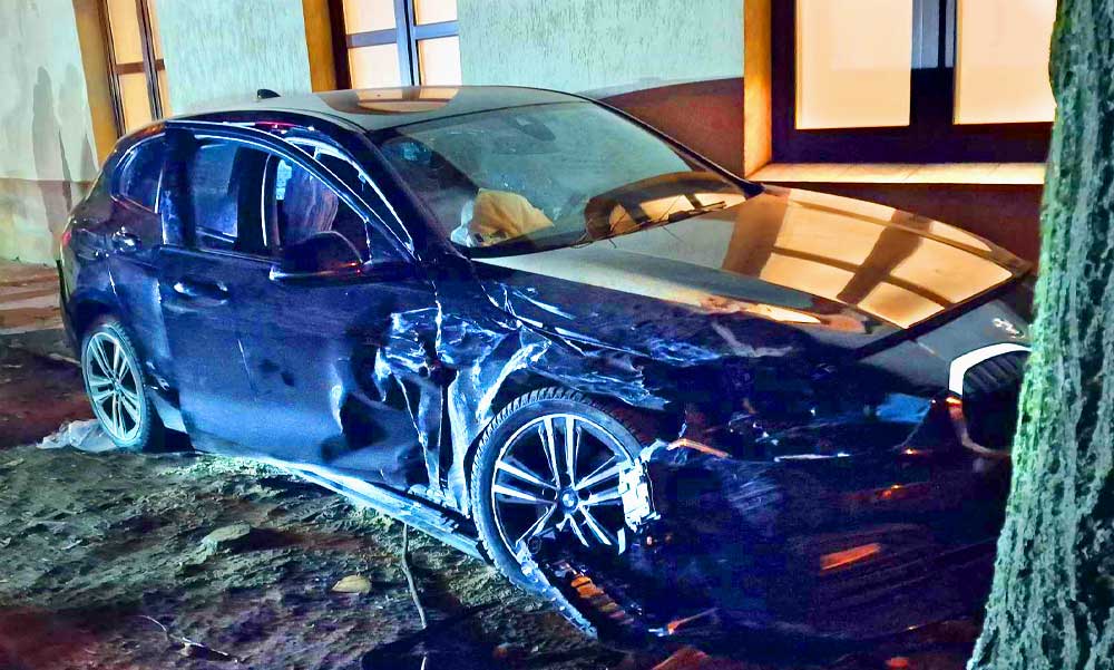 Durván fának csapódott az édesapa vezette BMW, a benne ülő csecsemővel különös dolog történt, szokatlan helyen találták a mentők – FOTÓK
