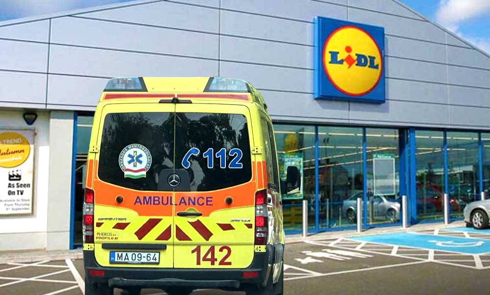 Újra kellett éleszteni egy vásárlót a Lidl-ben, az idős férfi a pénztárnál lett rosszul