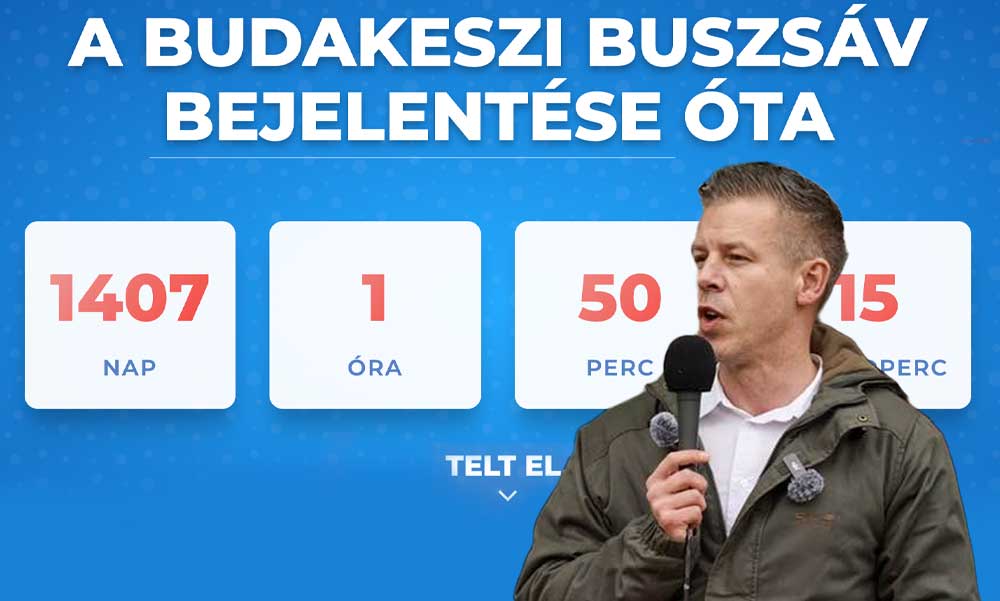 Új fejlemény: Eddig 600 millióba került a nem létező Budakeszi úti buszsáv, közben Magyar Péterék számlálón mutatják, mióta nem történt semmi