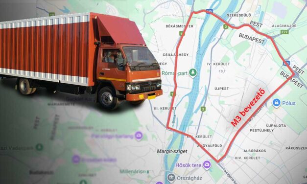 Totális káosz Budapesten: 14 órától kétezer kamion halad át a fővároson, térképen a tiltakozó fuvarozók pontos útvonala
