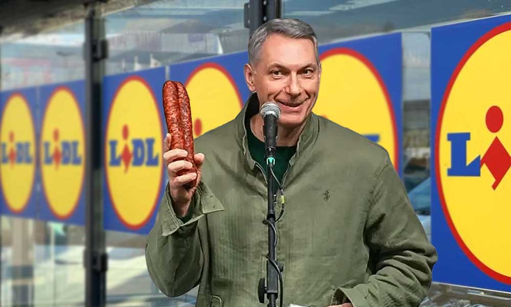 Lázár János kolbászt emelt aztán kifelé mutatott az országból a Lidl-nek és a több külföldi láncnak