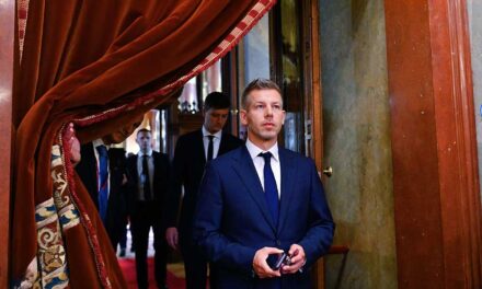Magyar Péter Magyarország miniszterelnöke, tapsvihar tört ki a Kossuth téren