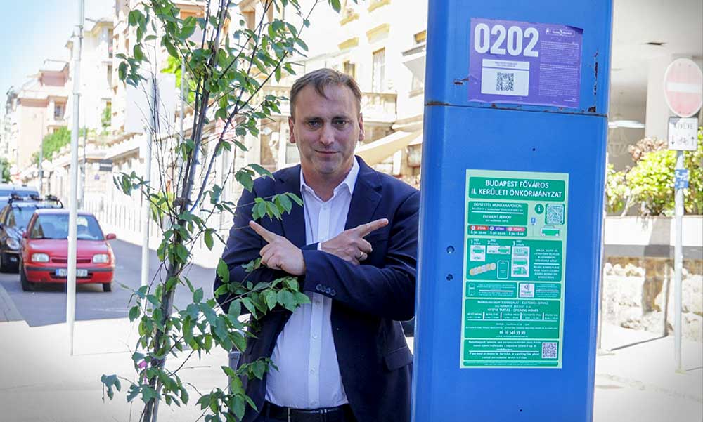 Búcsú a parkolóóráktól: Fákat ültetnek az automaták helyére a 2. kerületben