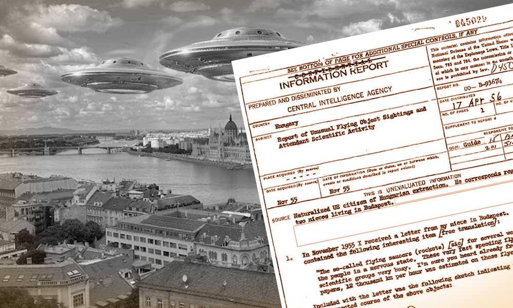 Az amerikai kormány nyilvánosságra hozta a titkosított UFO-aktákat, egy hivatalos irat szerint Budapest felett is azonosítatlan repülő tárgyak cikáztak 1955-ben
