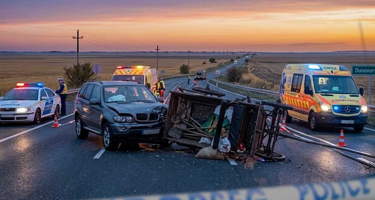 Halálos baleset Dunavarsánynál: lovaskocsiba csapódott egy autó, a hajtó és a ló is életét vesztette