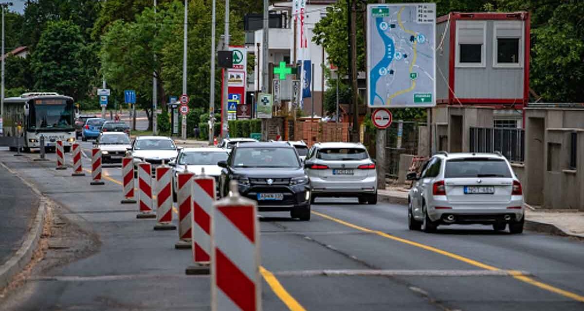 Hétfőtől újabb lezárások lesznek Szentendrén a 11-es főút felújítása miatt