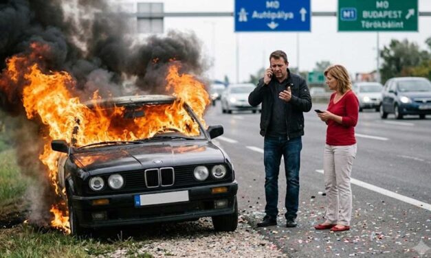 Lángolt egy autó az M0-son: Hatalmas dugó alakult ki Törökbálintnál