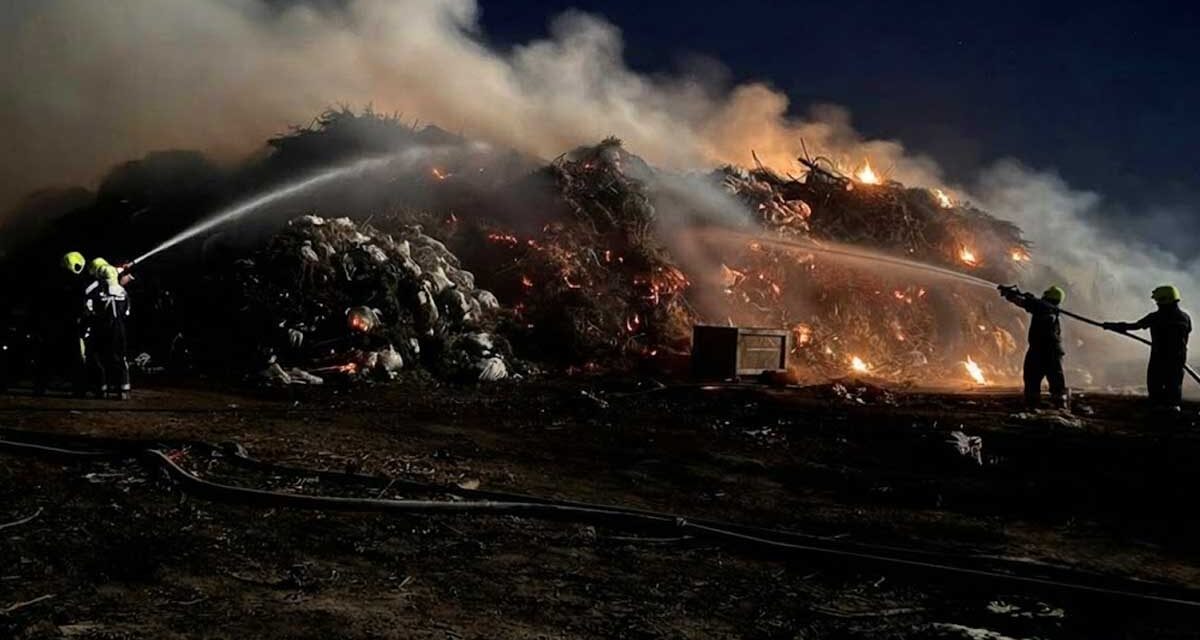 Lángoló hulladékhegy Százhalombatta határában: nagy erőkkel vonultak ki a tűzoltók