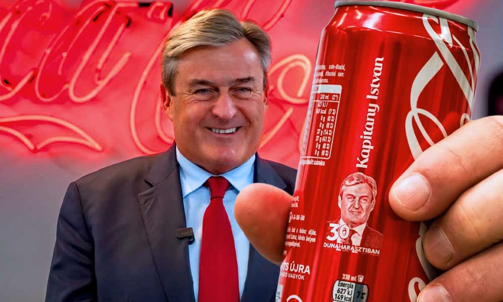 Személyre szabott kólát kapott Kapitány István miniszter – 35 milliárdos óriásberuházást jelentett be a Coca-Cola Dunaharasztiban